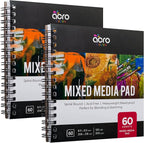 Mixed Media Sketchbook 8.11” x 8.5” | Spiral Bound Sketch Pad by AcroColor