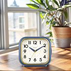 Tinload 4.3" Vintage Retro Analog Alarm Clock, Super Silent Non Ticking Clock - Image 2