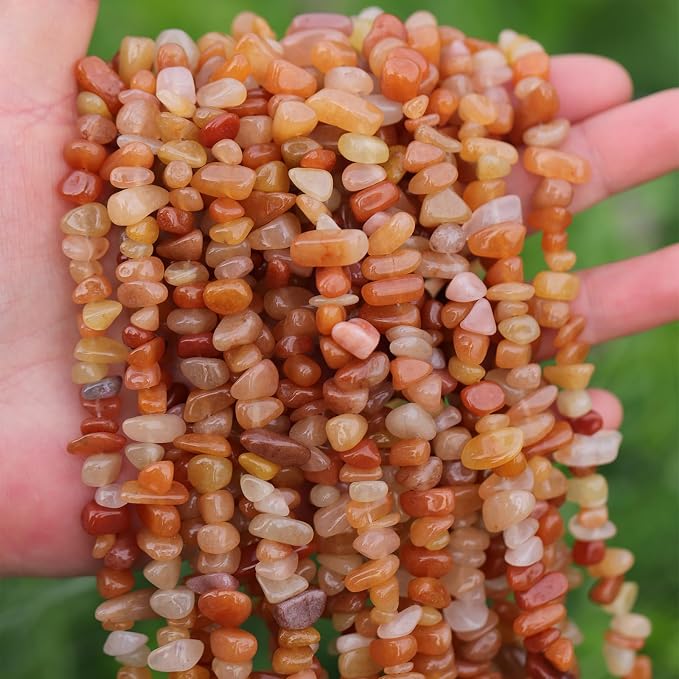 400pcs Natural Chip Stone Beads - Image 5