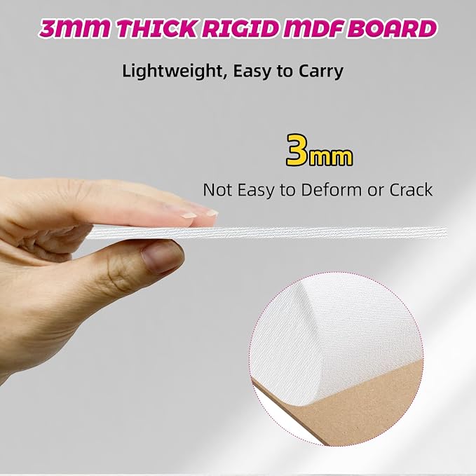 10 Pack 11"x14" Canvas Panels for Painting, Art Painting Supplies | 100% Cotton - Image 4