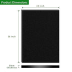 Matte Black Cast Acrylic Sheets 24 x 36 x 1/4 inch Thick 6mm Frosted Black - Image 2