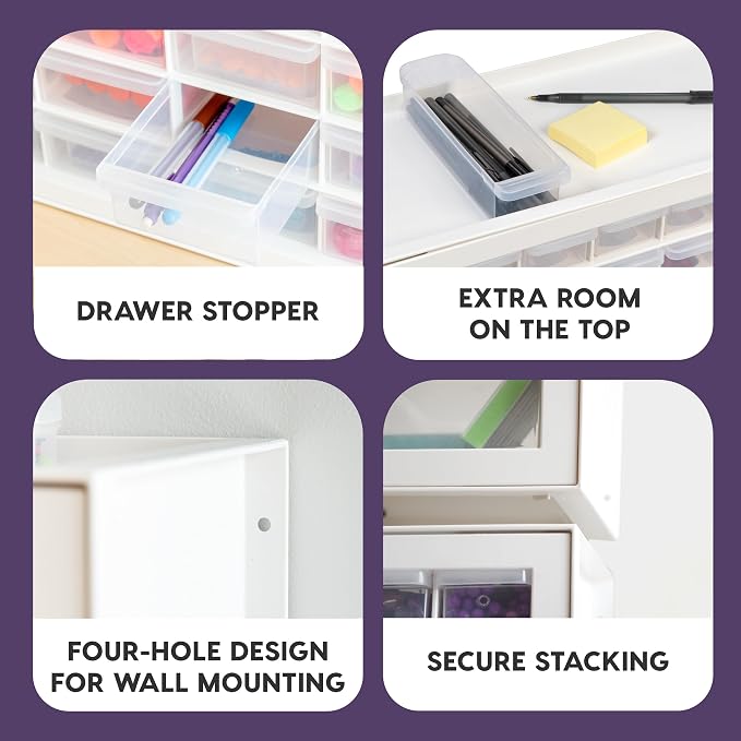 IRIS USA 44-Drawer Small Parts Organizer, Made in USA, Storage Drawers - Image 5