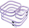 YQBRAO 6 Pack Royal Purple Clear Hard Shell Zipper Case, 1.2mm Heavy Duty Art by Unknown