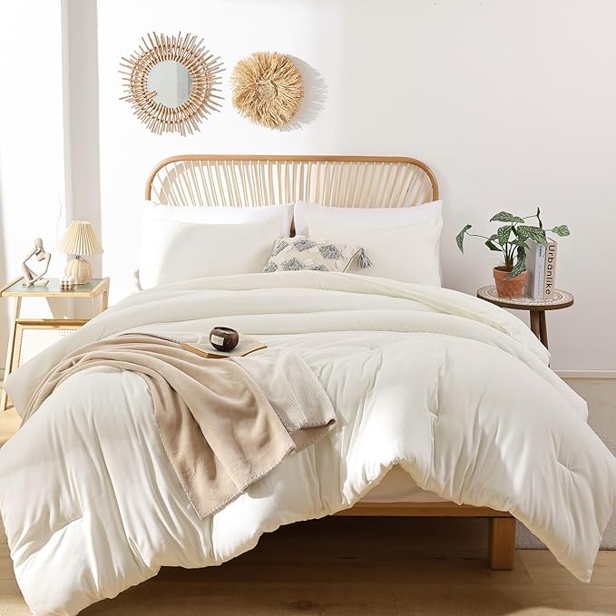 ROSGONIA Oversized King Comforter Ivory - Image 5
