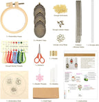 ZOCONE 3 Packs Embroidery Necklace Kit, Embroidery Pendant Kits Mini Cross - Image 2