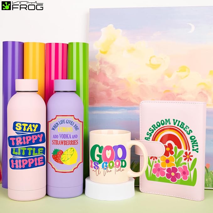 VINYL FROG Permanent Vinyl Bundle 12‘’x12'' Glossy Adhesive Vinyl 14 Sheets 12 - Image 6