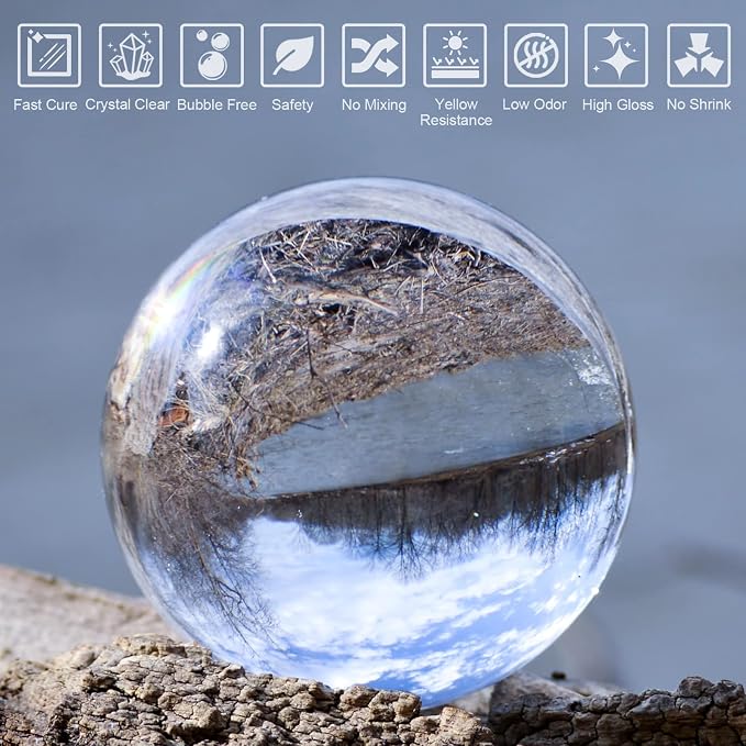 LET'S RESIN UV Resin, Upgraded 500g Crystal Clear UV Resin Hard, Low Odor - Image 2