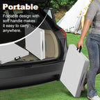 4ft Folding Table, Portable Fold-in-Half Adjustable Height Utility Table - Image 7
