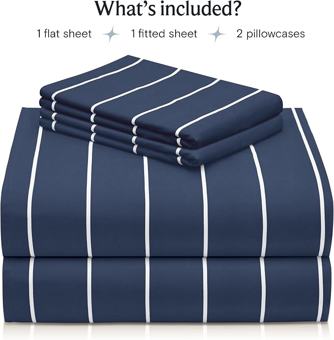 LuxClub 4 PC King Size Sheet Set, Breathable Luxury Bed Sheets, Deep Pockets - Image 2