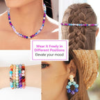 XSEINO 192 Colors 4800pcs 8mm Dream Candy Colorful Series Glass Beads Bracelet - Image 6
