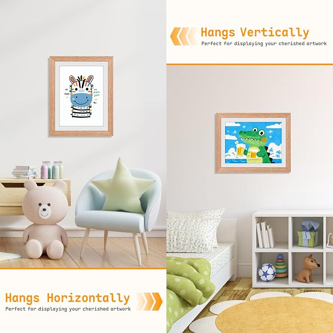 8 Pack Kids Artwork Frames Changeable 8.5 x 11 Inch Children Art Projects - Image 4