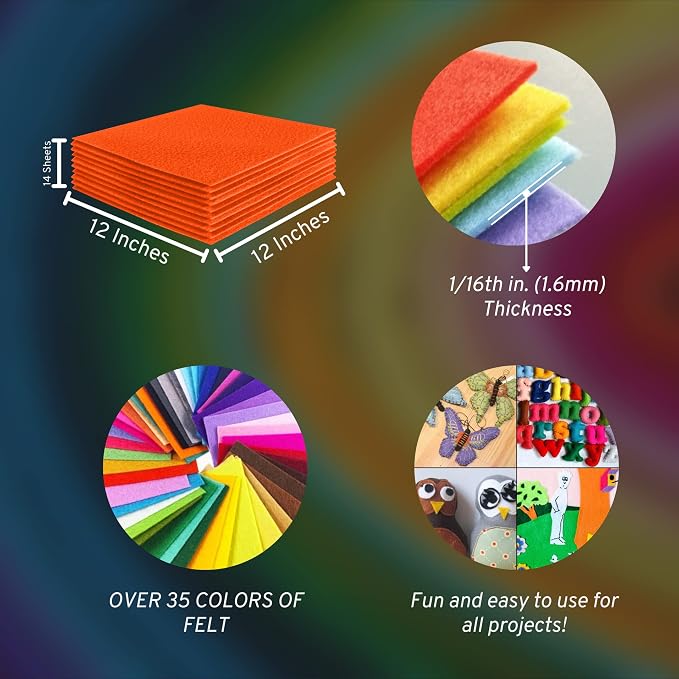 FabricLA Acrylic Felt Sheets for Crafts - Image 3