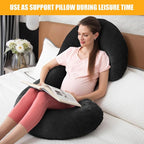 1 MIDDLE ONE Pregnancy Pillow, C Shaped Full Body Pregnant Women Sleeping Pillow - Image 5
