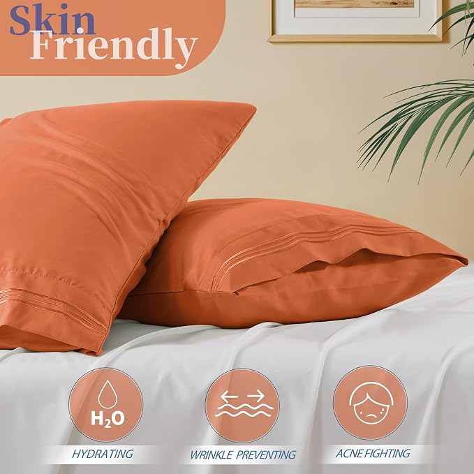Vonty 2 Pack King Pillow Cases - Image 3