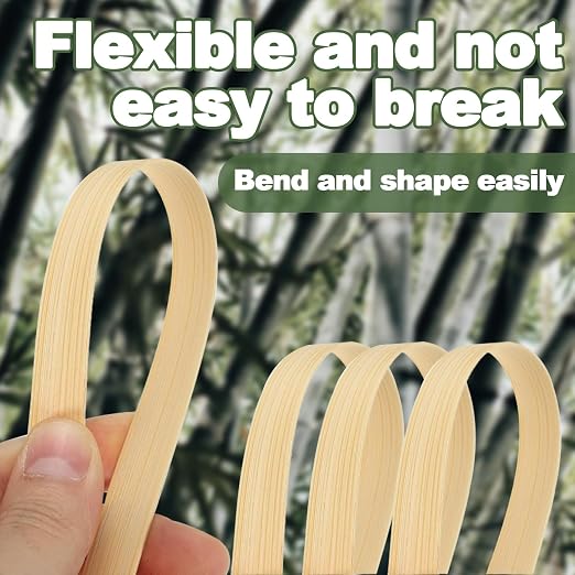 Bamboo Strips for Weaving, 0.6 Inch Wide Strips for Craft 10 Feet Long Smooth - Image 3