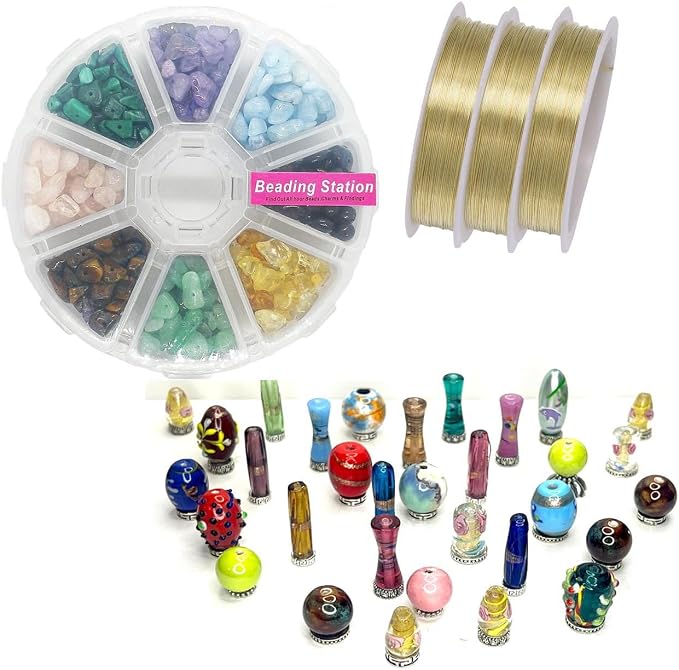 Set of 8 Wire Wrapped Liitle Tree of Lifes DIY Making Kit. Box of 8 Color - Image 3