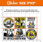 MAIANEY Funny Forklift Sticker Pack – Set of 10 Waterproof Vinyl Stickers - Image 4