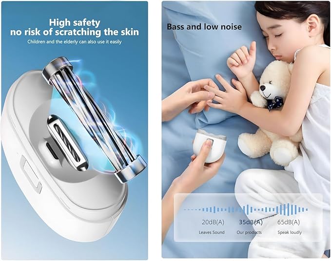 Electric Nail Clipper,Automatic Baby Electric Nail Trimmer, Nail Clipper, Rechargeable Nail Kit for Elderly, Baby Nail Trimmer Electric,LED Light Manicure Set, Electric Nail Clipper Gift for Kids
