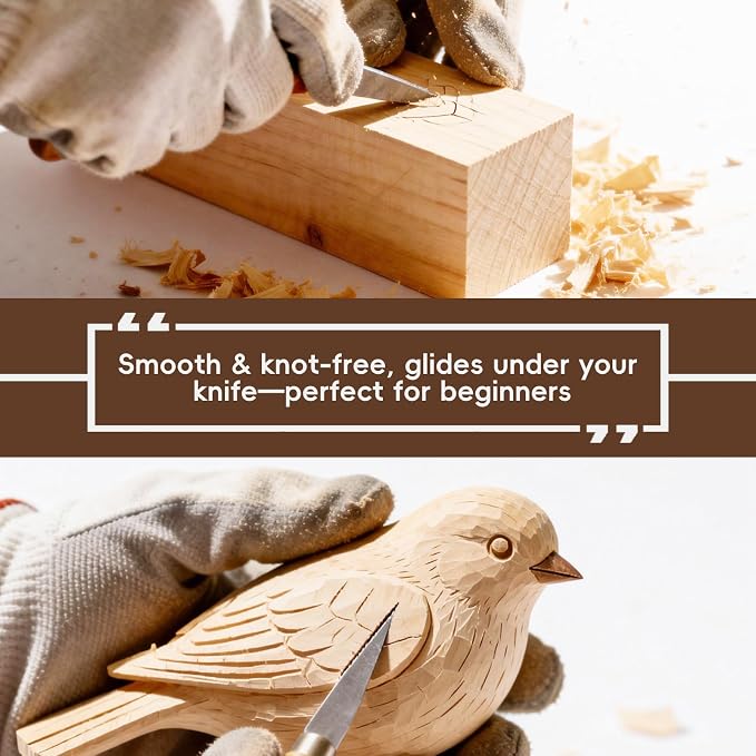Basswood Carving Blocks: 16 Pieces in 5 Sizes - Image 4
