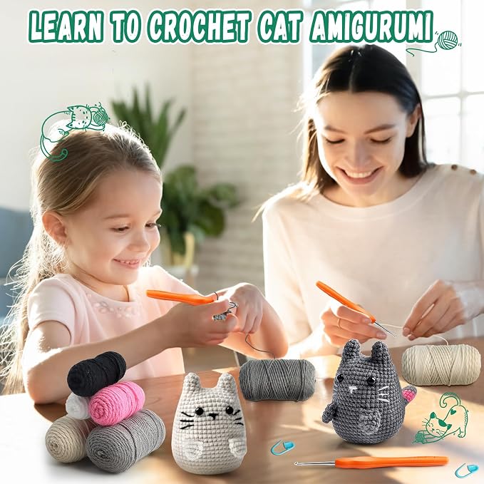 Faircosy Crochet Animals Kit for Beginners: Learn to Crochet Cats - Image 6