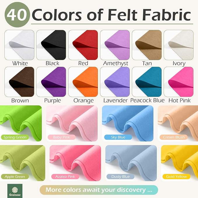 Wine Red Soft Felt Sheets for Crafts, 1.6mm Thick, Handmade Crafts, DIY Projects - Image 7