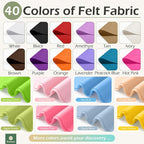 Spring Green Soft Felt Sheets for Crafts, 1.6mm Thick, Handmade Crafts - Image 7