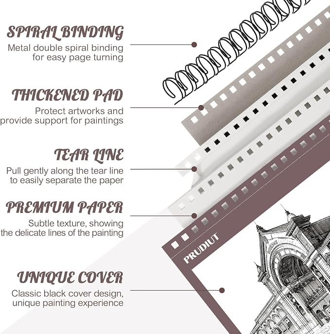 Sketch Book 11×14 inch, Spiral Bound Sketch Pad 50 Sheets, Acid-Free Sketchbook - Image 2