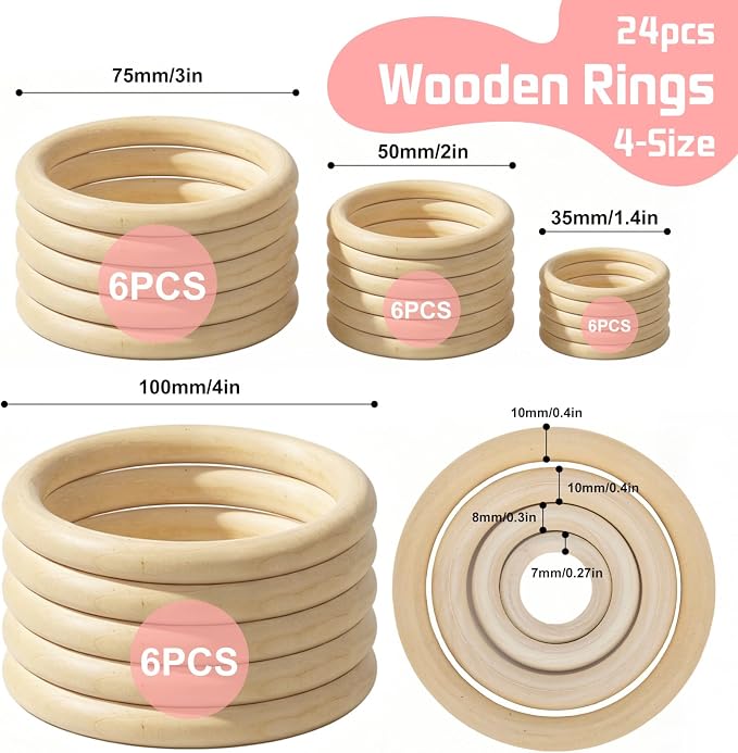 4 inch/3 inch/2 inch/1.4 inch, DIY Jewelry Making, Pendant Connectors, Wall - Image 2
