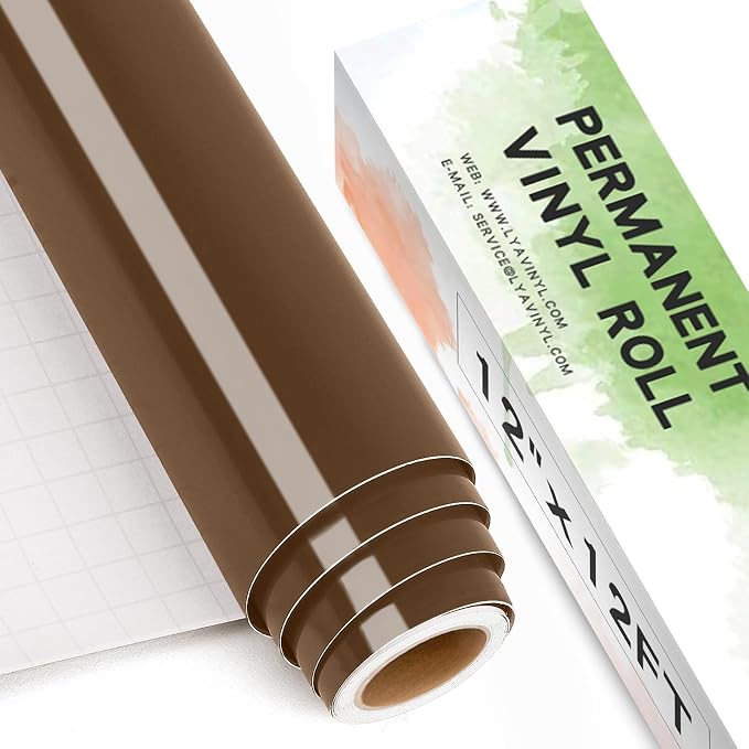 Glossy Brown Permanent Vinyl Roll by LyaVinyl