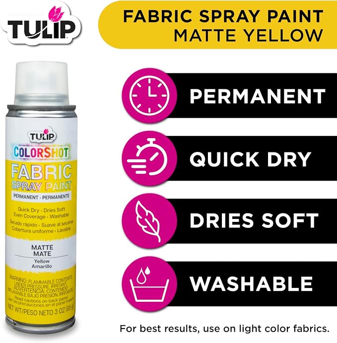 Tulip ColorShot Instant Fabric Spray Paint, Permanent Color Spray-On Fabric - Image 4