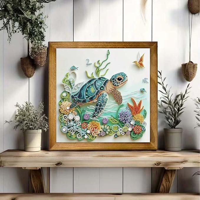 ZQEATRY Sea Turtle Animal Special Shape Diamond Art Kits - Image 3