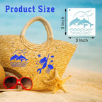 80 Pcs 3 x 3 Inch Stencils for Painting on Wood, Reusable Sea Ocean Creatures - Image 2