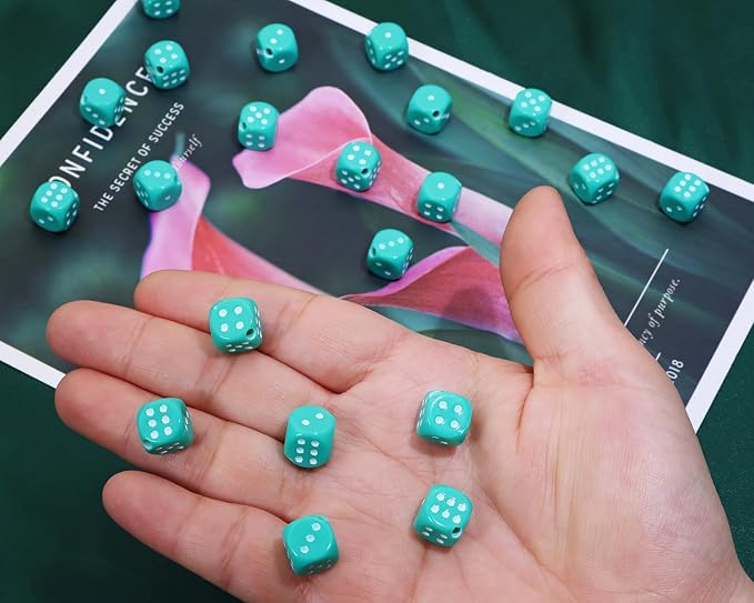 Tupalizy 10mm Acrylic Dice Beads Small 6 Sided Dice Charms - Image 4