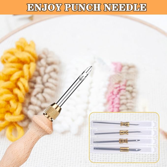 Punch Needle Kit with Storage Box, Adjustable Punch Needle Tool - Image 5