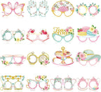 Pajean 32 Pcs Tea Party Decorations Eyeglasses Tea Time Themed Paper Glasses by Pajean