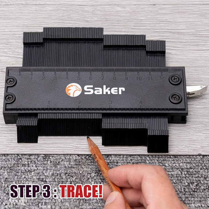 Saker Contour Gauge Profile Tool- Adjustable Lock-Precisely Copy Irregular - Image 7