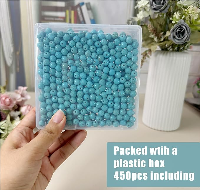Turquoise Beads Bulk 8mm - Image 3