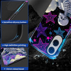 for Samsung Galaxy S25 Edge Case, Skull Star Collage Pattern Glossy 2 in 1 - Image 4