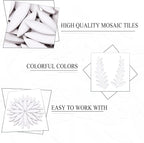 Yoption Petal Mosaic Tiles for Crafts, 200g Flower Leaf Ceramic Mosaic Tiles - Image 6