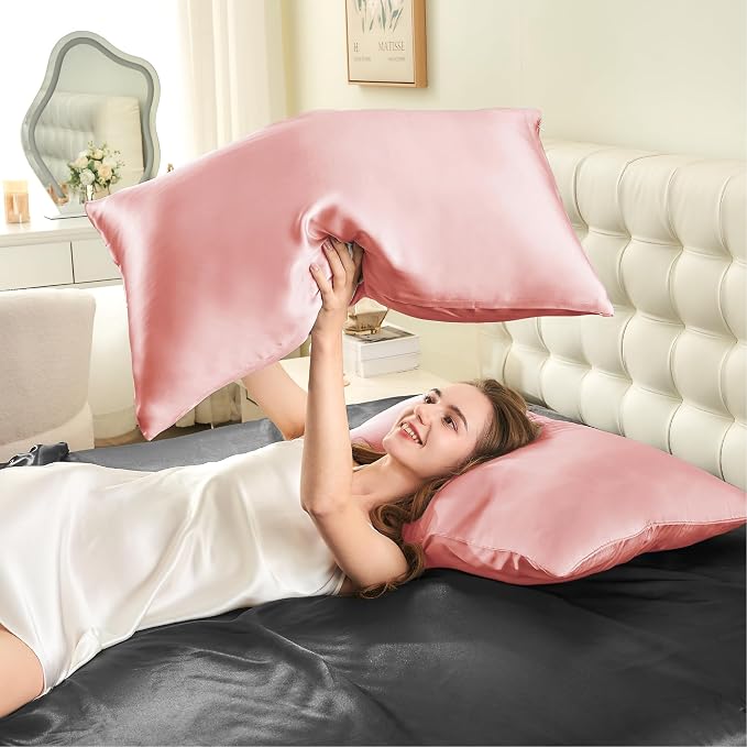 INFIIXSO Silk Pillow Cases 2 Pack Standard Size, Ultra Smooth & Soft Mulberry - Image 7
