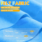 Blue 36" X 36" Felt Fabric Sheet - Image 2