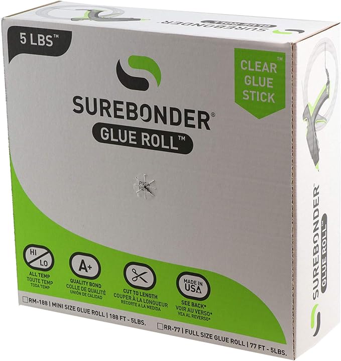 Surebonder Mini Size 188 ft All Purpose Long Mini Hot Glue Stick Roll - Image 2