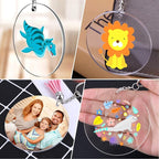 Acrylic Keychain Blanks, Audab 30PCS Bulk Acrylic Circles Clear Disc Ornaments - Image 7