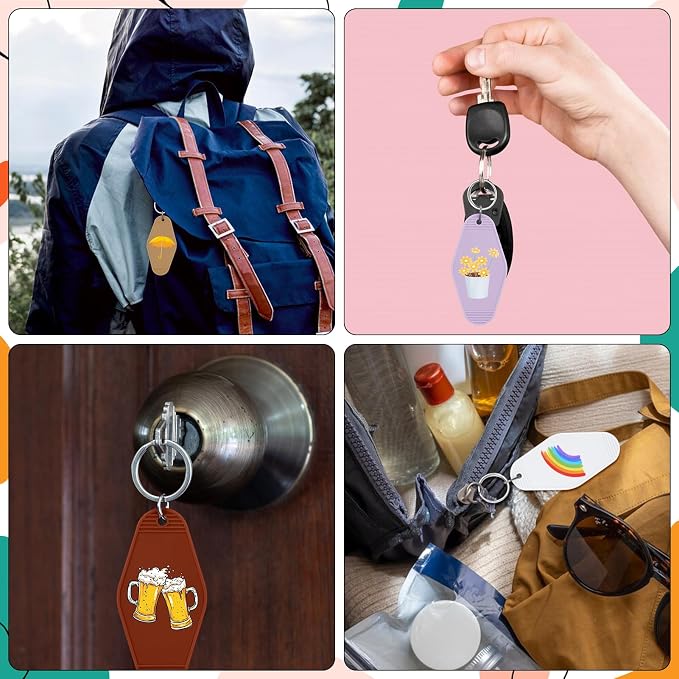 LOTMER 20/30/40/80 PCS Hotel Keychain Blank - Image 6