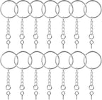 150PCS Sliver Keychain Rings Kit by Dsekoxi