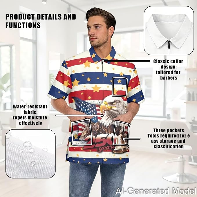 Professional Grooming Smock Unisex, Water Resistant Anti-Static | Hairdresser - Image 5