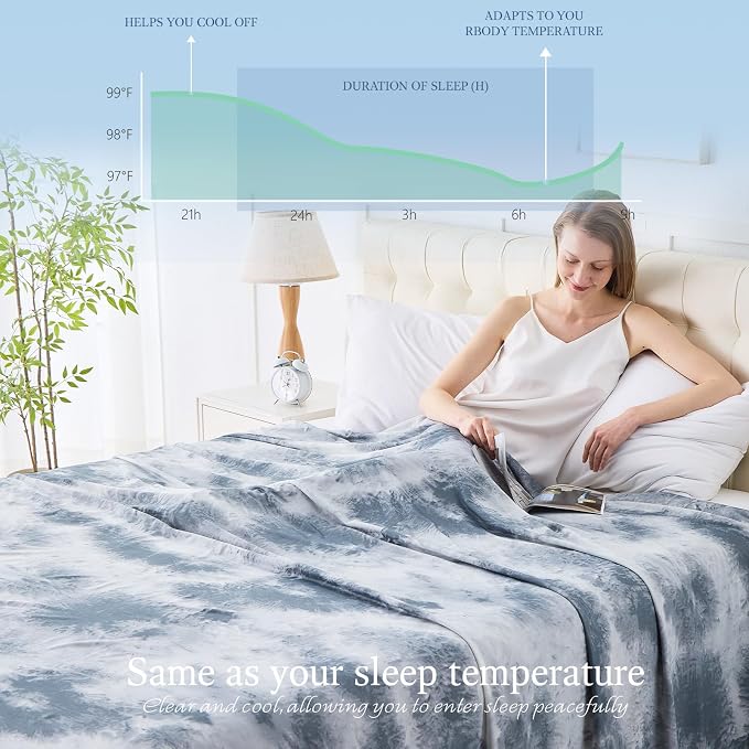Cooling Blanket Full Size for Hot Sleepers Ultra Lightweight & Breathable - Image 3