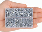 4000Pcs Mixed Size Hot Fix Round Crystals Gems Glass Stones Hotfix Flat Back - Image 6
