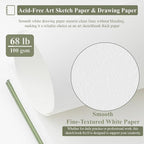SuFly Spiral Bound Sketchbook 8x10, 100 Sheets Hardcover Sketch Books, - Image 3