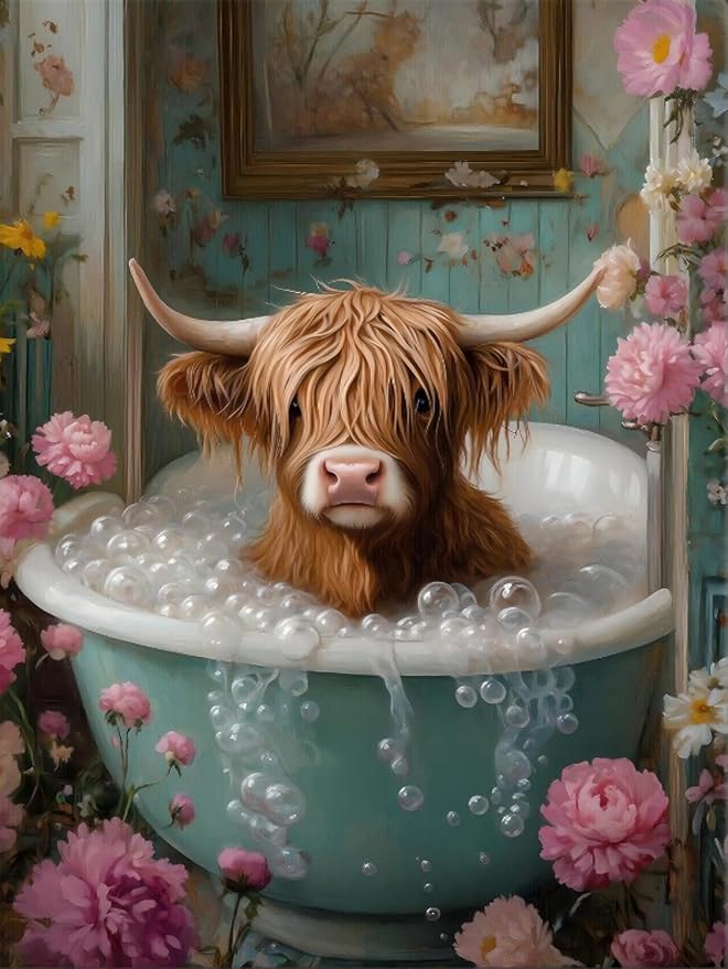 MYBISYMQQ Highland Cow Cross Stitch Kits by Unknown